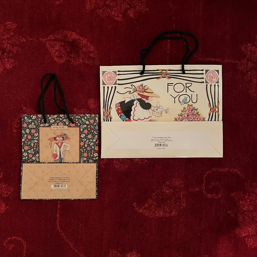 Vintage Mary Engelbreit Set of Gift Bags
